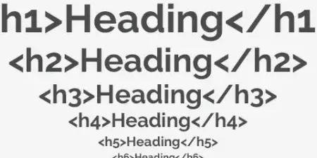 headings 1-6